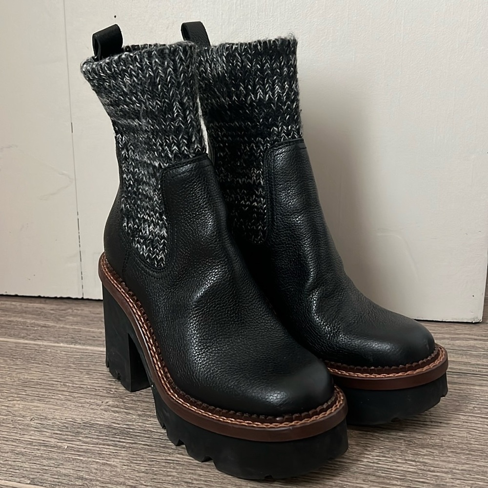 Dolce Vita Drago Boots Black Leather Size 6